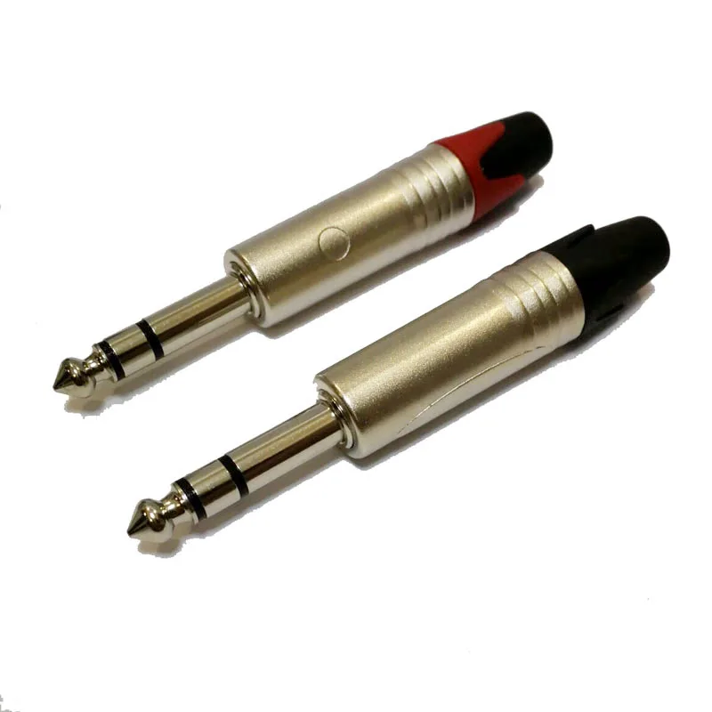 

20Pcs/lot new design 1/4" Stereo plug audio connector 6.35MM male JACK Guitar CONNECTOR