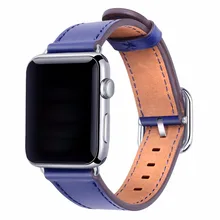 XG423 Apple Watch Band 38mm Women 42mm Genuine Leather Replacement Wrist Strap with Adapters and Buckle for iWatch Accessories