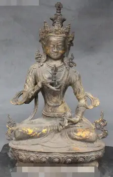 

Old Antique Tibet Buddhism Bronze Vajradhara Vajrabhairava Goddess Buddha Statue