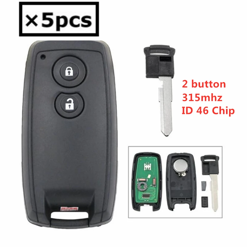 

5/pcs For suzuki new original Smart Prox remote control keychain without Grand Vitara SX4 315MHz 46 chip