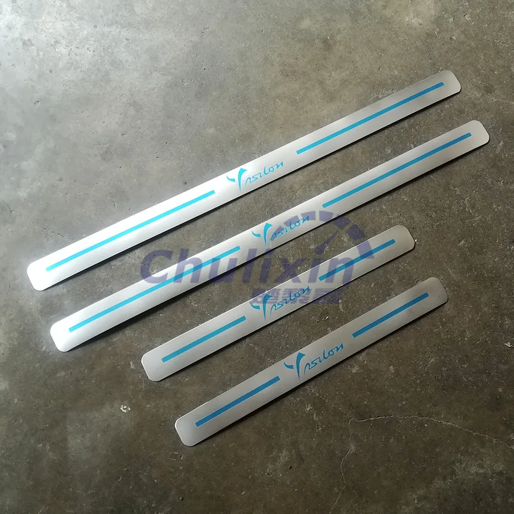 

ultra-thin Stainless Steel Door Sill pedal Scuff Plate 4pcs/lot for LANCIA Chrysler Ypsilon car accessories