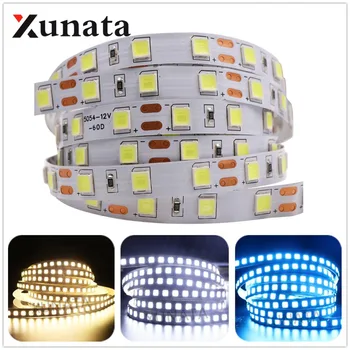 

5m/lot 60Leds/m DC 12V Super Brighter 5054 Led Strip Light Non-waterproof White/Ice BlueLed Tape Brighter Than 5050 5630