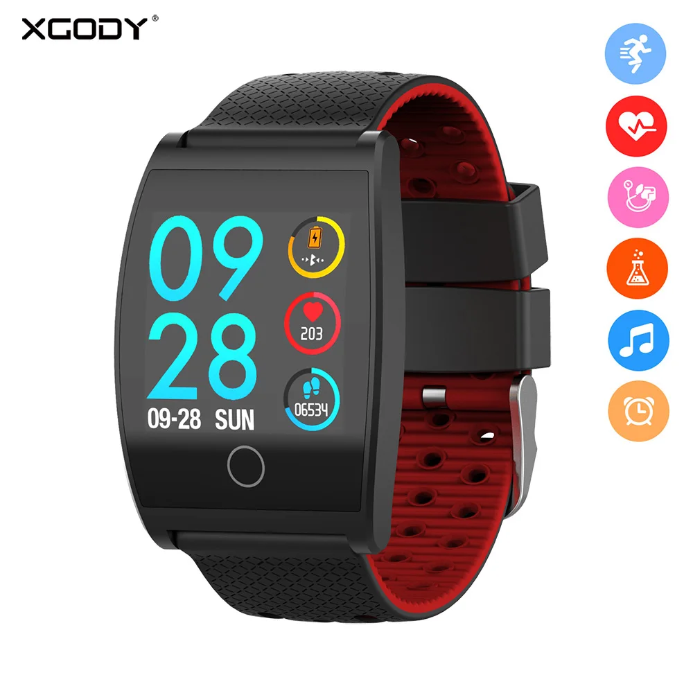 

XGODY QS05 Sports Fitness Tracker For Men Women Heart Rate Blood Pressure Monitoring IP67 Waterproof Smart Bracelet Watch