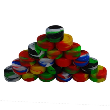 

10pc 7ml Multi compartment Silicone Concentrate oil Container and Non stick Lego Style Wax Oil Cream Jar Dab or Slick oil jars
