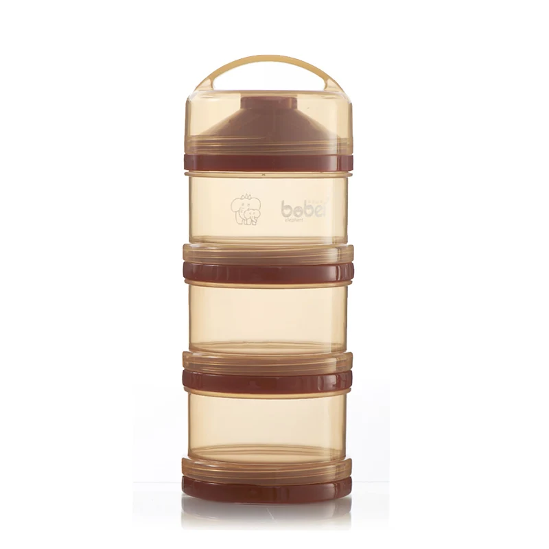 

Nano Easy to carry out three layer powder box of large capacity infant milk powder portable box lattice rotation independently