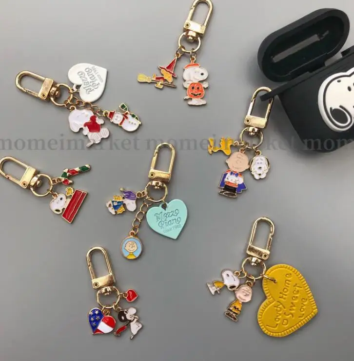 Новый мультфильм Аниме сердце собаки милый брелок для ключей ювелирные