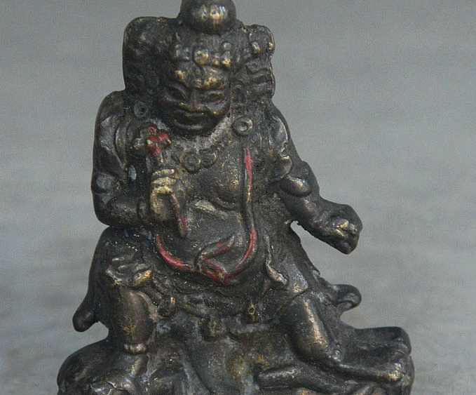 

Old Tibet Buddhism Bronze Vajrapani Chana Dorje Protector Deity Buddha Statue