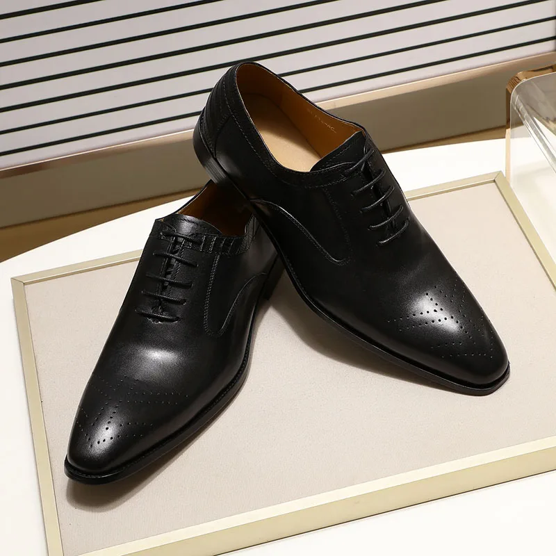 Men's Handmade Formal Leather Shoes-5