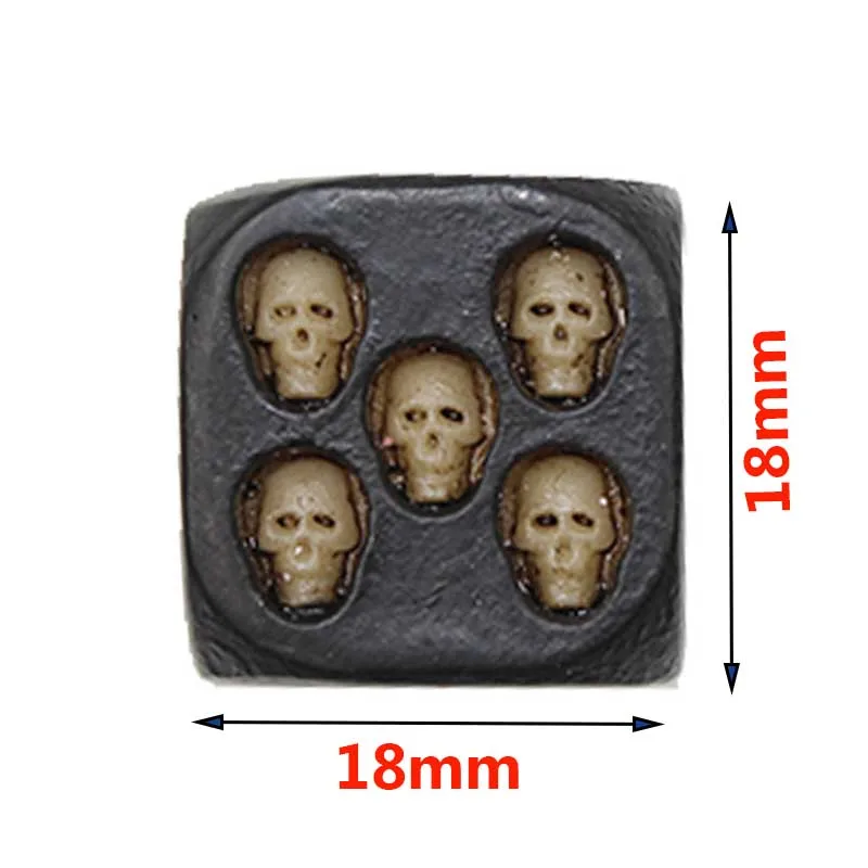 5Pcs-set-European-and-American-Black-Skull-and-Bones-Dice-Game-18-18-18mm