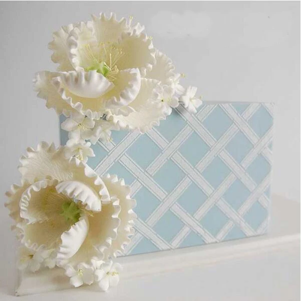 

Seamless Lattice Cake Stencil Fondant Moulds Cake Decorating Tools
