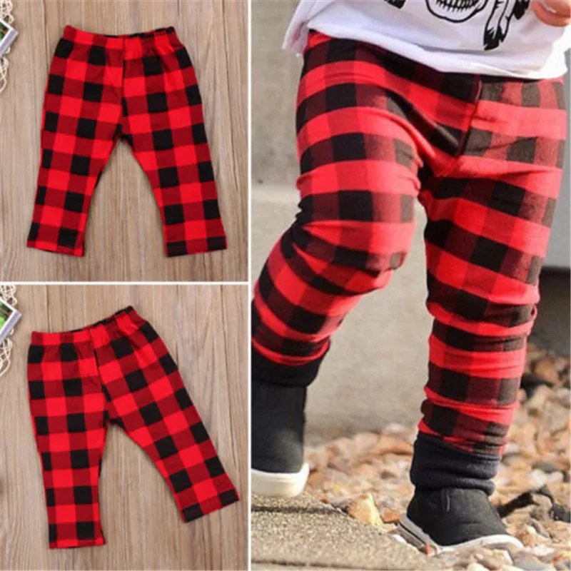

Newest Spring Autumn 2018 Kids Boys Girls Clothing Plaid Pants Design Casual Straight Pants Toddler Loose Child Checks Trousers