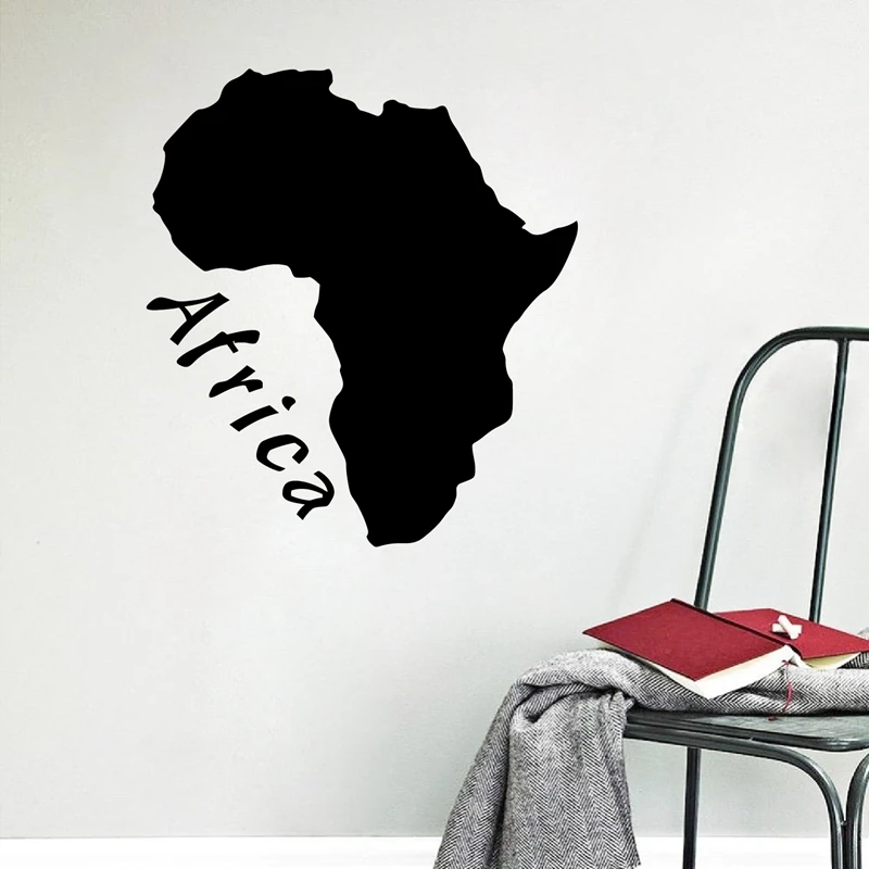 Map Of Africa Art Decals Sticker For Car Window Decoration , Africa