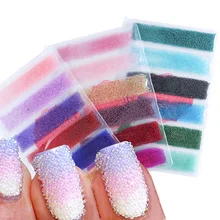 Смешанные 6 цветов мини ногтей икра бусины 3D ногтей декоративные заклепки стразы Дизайн Маникюр талисманы хрустальные аксессуары TR706