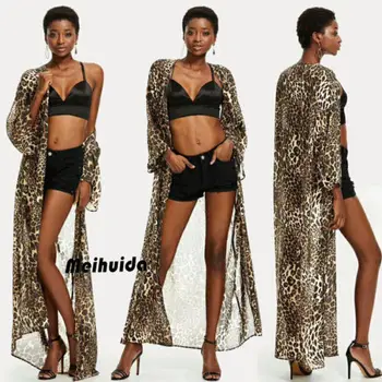 

Women Chiffon Kimono Blouse Coat Boho Floral Cardigan Jacket Beach Cover Up Top