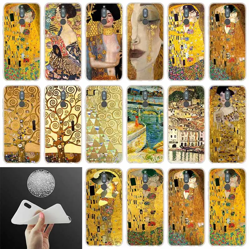 

soft silicone case For Huawei Mate 20 10 Lite 20 pro s Nova 3 4 3i y9 y6 y5 y7 pro 2019 2018 2017 20X Cover Gustav Klimt art