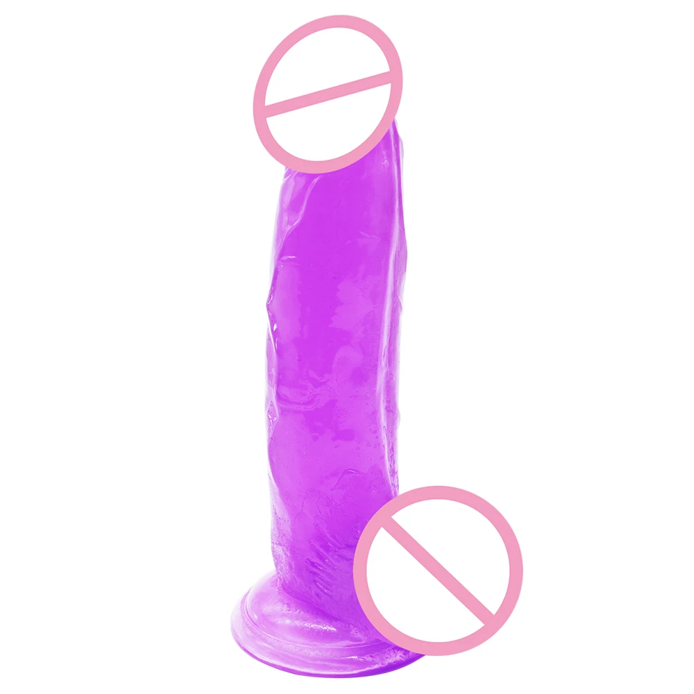 DOMI Sex Shop Soft Long Realistic Jelly Dildo Women Medical Silicone Dildo Suction Cup Penis Secret Packaging