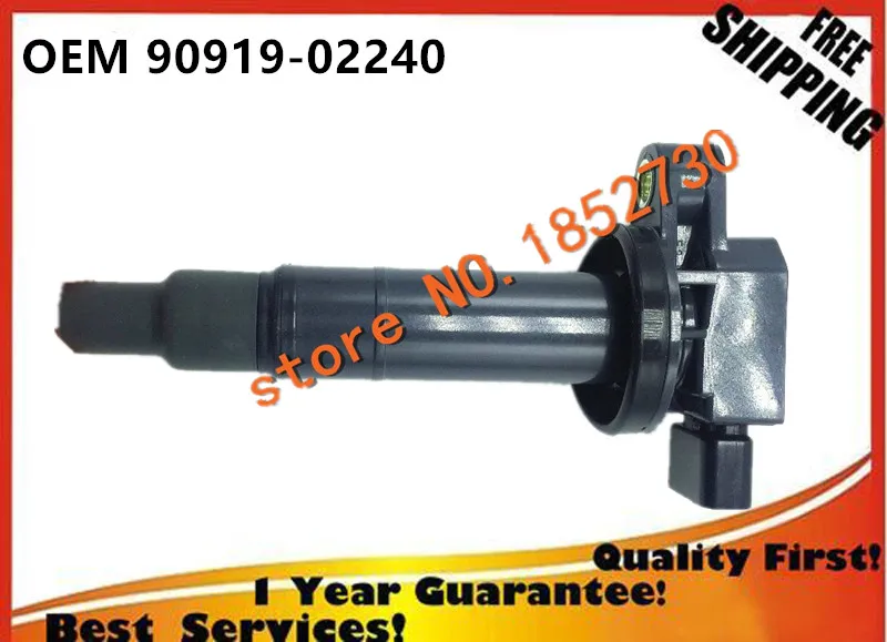 100 work good Ignition Coil pack 90919 02240 9091902240 fit for for TOYOTA YARIS RACTIS PRIUS C