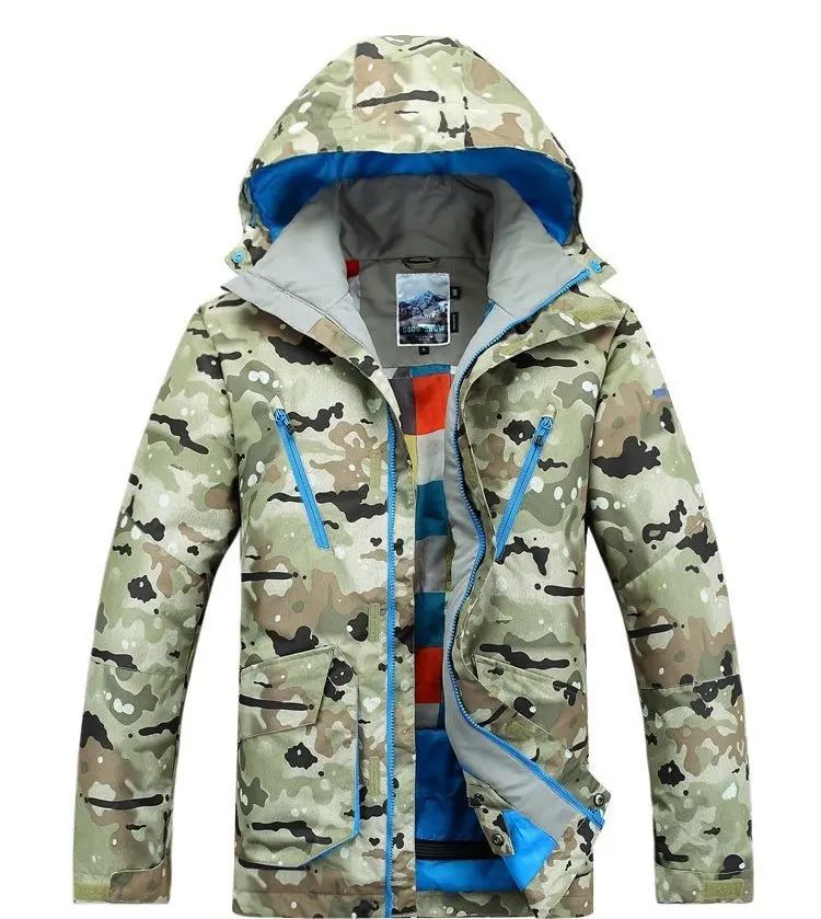 2015 Gsou Snow Authentic Men font b Ski b font Jacket Snowboard Jacket Warm Waterproof Windproof