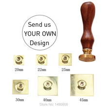 Индивидуальный дизайн индивидуальный логотип на заказ квадратное уплотнение воск уплотнение штамп для различных размеров свадебные приглашения