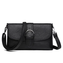 Casual Women Soft PU Leather Messenger Bags Female Shoulder Crossbody Bags Ladies Girls Small Handbags Red Black Fashion Purse nesitu high quality new red green black split leather small women messenger bags ladies handbags female shoulder bags m0965