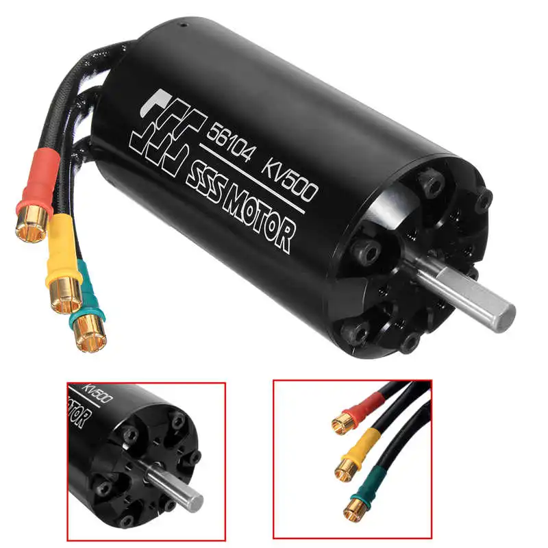 SSS 56104/500KV бесщеточный двигатель 6 полюсов для RC морских лодок электрическая плата