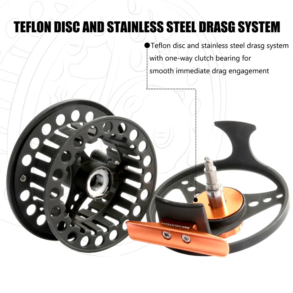 Maximumcatch Fly Fishing Reel 1/2/3/4/5/6/7/8 WT Large Arbor Die Casting Aluminum Fly Reel