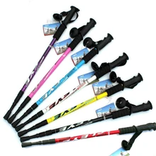 3 класс алюминиевый тростник ходьба горный треккинг полюс краска прямая ручка трость раскладная трость для пеших прогулок Резина