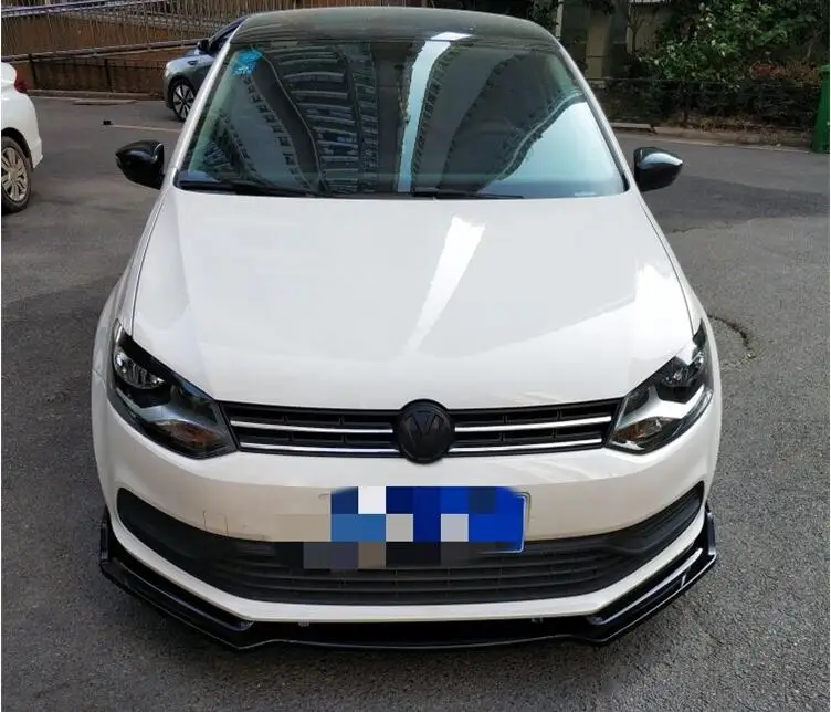 Передний сплиттер ABS бампер спойлер диффузор крышка для VW POLO 2014 2015 2016 2017 2018 от