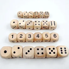 40PCS/Lot Dice Set ,  High Quality Wooden ,6 Sided Point/Number Dice For Club/Party/Family Games