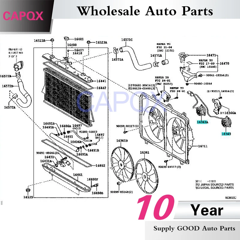 CAPQX автомобильный двигатель электрический вентилятор охлаждения Радиатор Moter для TOYOTA HIGHLANDER 2GRFE GSU45 2009-2012 OEM#16363-0P210 168000-9220