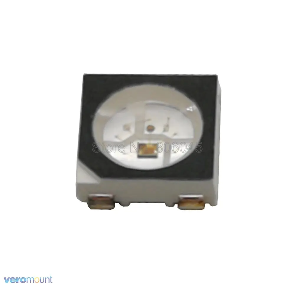 WS2812B светодиодный чип 10 1000 шт. 5050 красный зелёный Синий SMD черный/белый версия WS2812