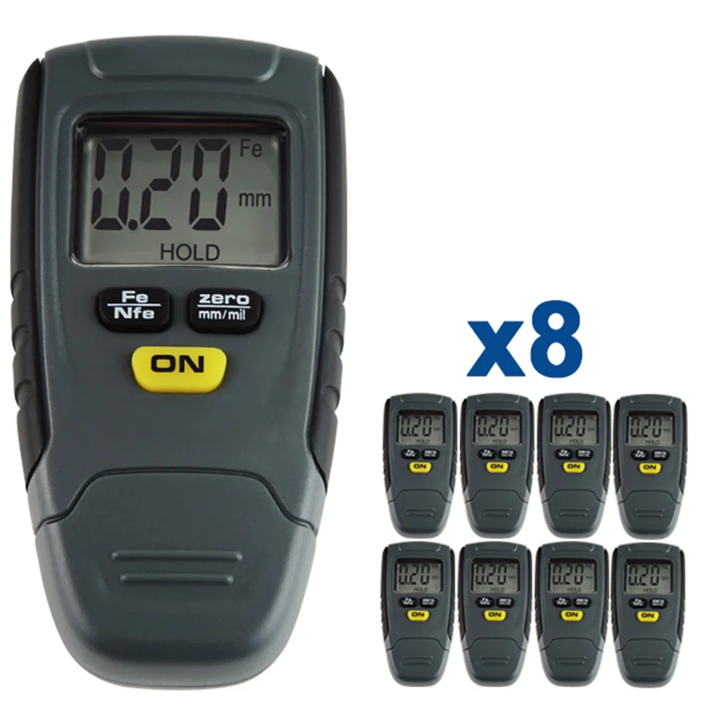8 pieces x Digital Paint Coating Thickness Tester 1.25mm Painting Coat