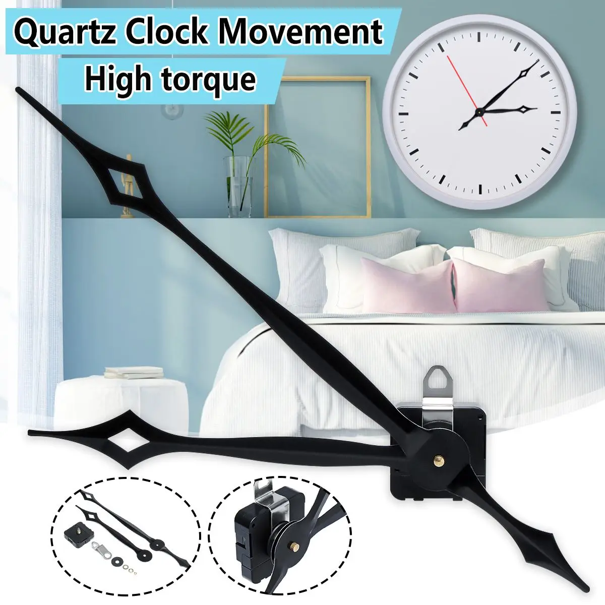 

316MM Hour Minute Hands Fitting Clock Parts DIY High Torque Quartz Controlled Clock Movement Motor Mechanism Kit