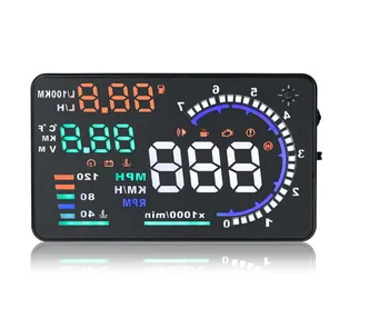 

Shipping 5.5" Large Screen Car HUD Head Up Display With OBD2 Interface Plug & Play