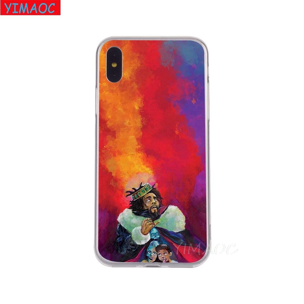 YIMAOC J COLE Hip hop suave TPU funda de silicona para iPhone 7 6 6 S Plus 5 5S SE X XS X Max XR Coque de casos