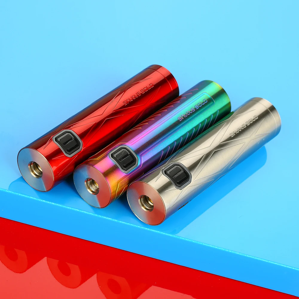 Original WISMEC SINUOUS SOLO Battery 2300mAh with Bypass Mode & Constant Output Electronic Cigarette Battery Mod Vs SINUOUS P80 Original WISMEC SINUOUS SOLO Battery 2300mAh with Bypass Mode & Constant Output Electronic Cigarette Battery Mod Vs SINUOUS P80