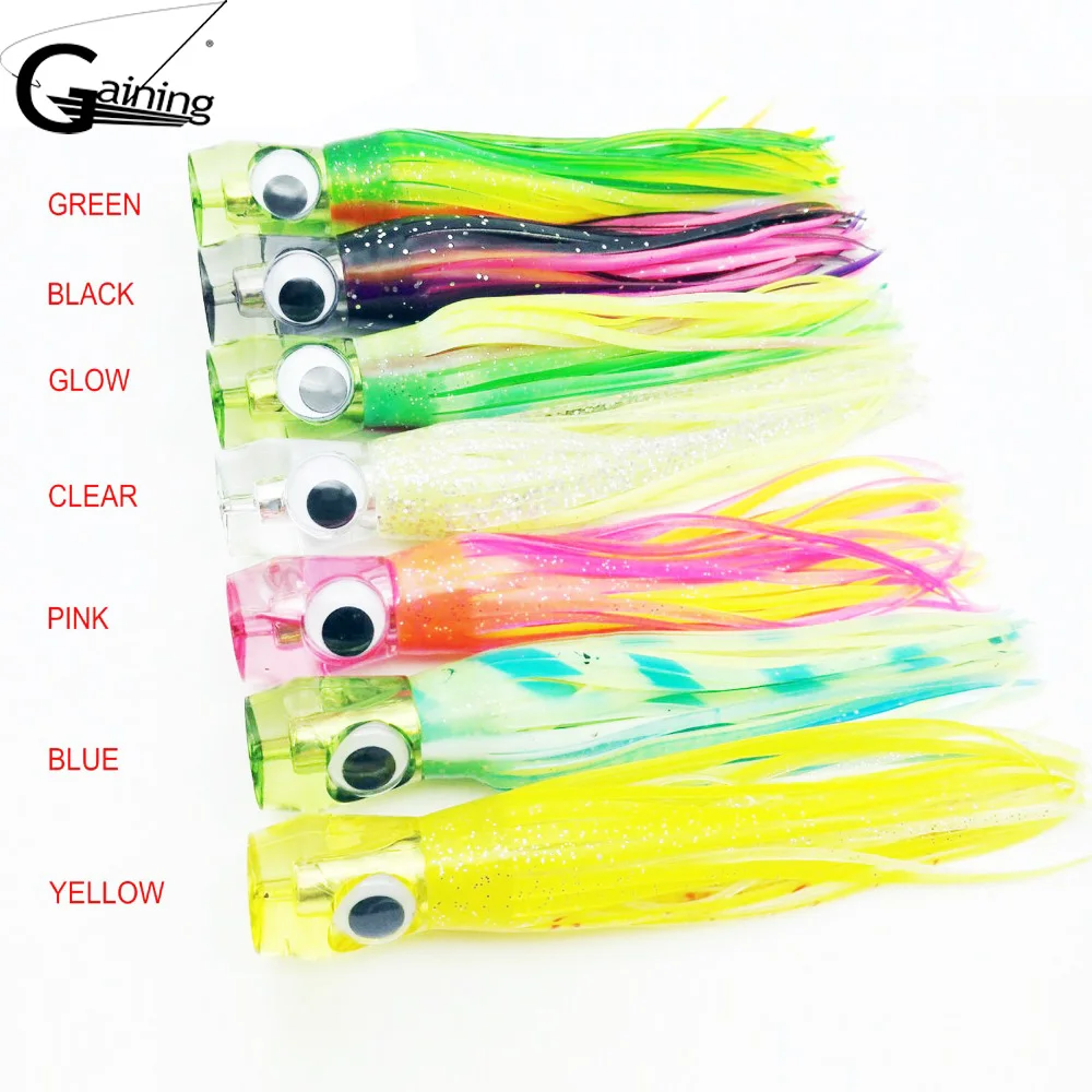 2pcs/lot Mix Color Artificial Bait 6.5"/50g Squid Skirt Octopus Lure