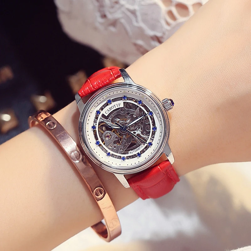 Роскошные Брендовые женские механические часы с сапфировым кристаллом Reloj Mujer, модные элегантные женские часы Montre Femme