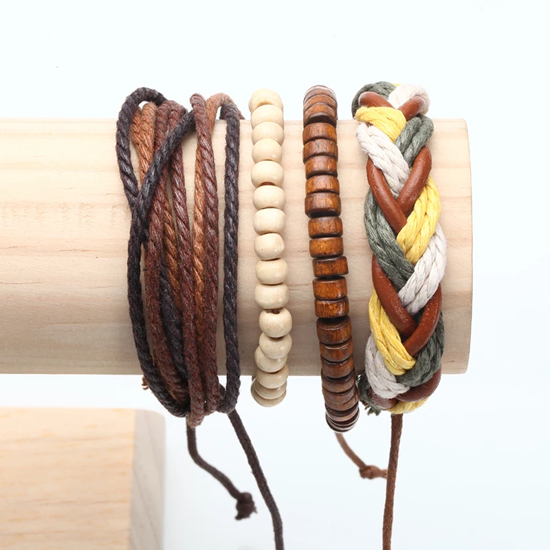 Mcllroy leather bracelet/men/women Handmade Multi-layer weaving bracelets bangles friendship bracelet man jewelry dropshipping