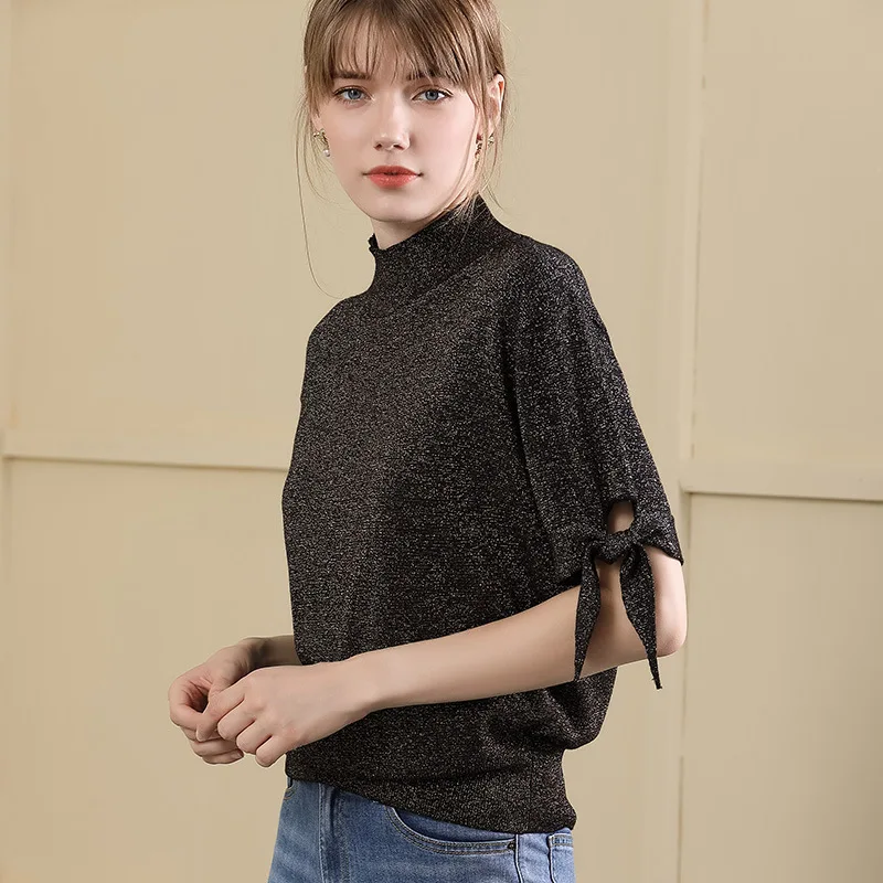 Oversize knitting sweater shirt 2018 women's fashion short-sleeved o-neck oversize loose sweater women for autumn 18056 Oversize knitting sweater shirt 2018 women's fashion short-sleeved o-neck oversize loose sweater women for autumn 18056