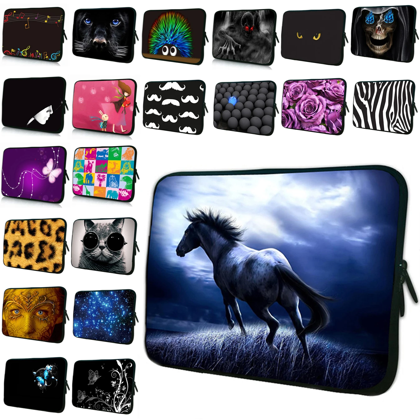 Viviration Zipper Nylon 8" Tablet Cover Fashion Sleeve 7