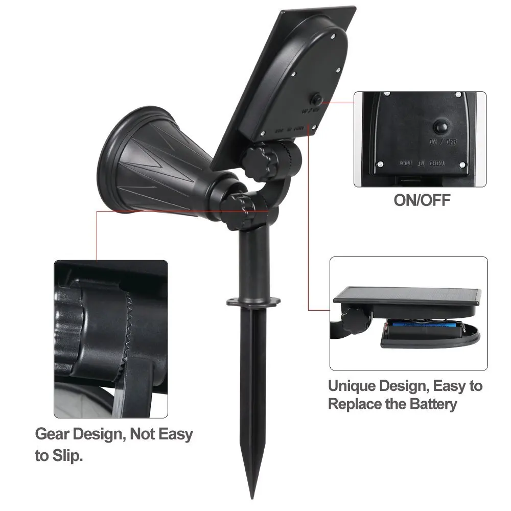 Фсветильник настенный 7 светодиодов на солнечной батарее 3000 К теплый