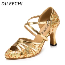 DILEECHI Слива флэш золото флэш специальные летние Плаза бальных танцев обувь для латинских танцев