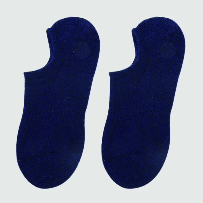 Хлопчатобумажные махровые носки мужские нескользящие хлопчатобумажные износостойкие пористые эластичные - Цвет: Тёмно-синий