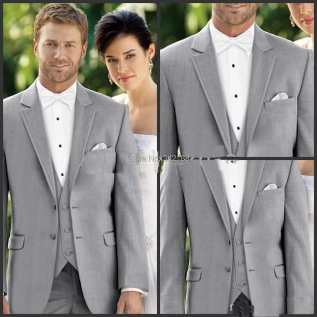 Light Grey Suit Lavender Vest Groom Tuxedos Notch Lapel Best Man Light Grey Suit Lavender Vest Groom Tuxedos Notch Lapel Best Man Groomsmen Men Wedding Suits Bridegroom