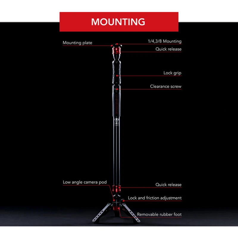 

DIGITALFOTO iFootage COBRA 2 Strike camera Monopod DSLR Video Monopod support with table tripod leg 3 kinds of angle adjustment