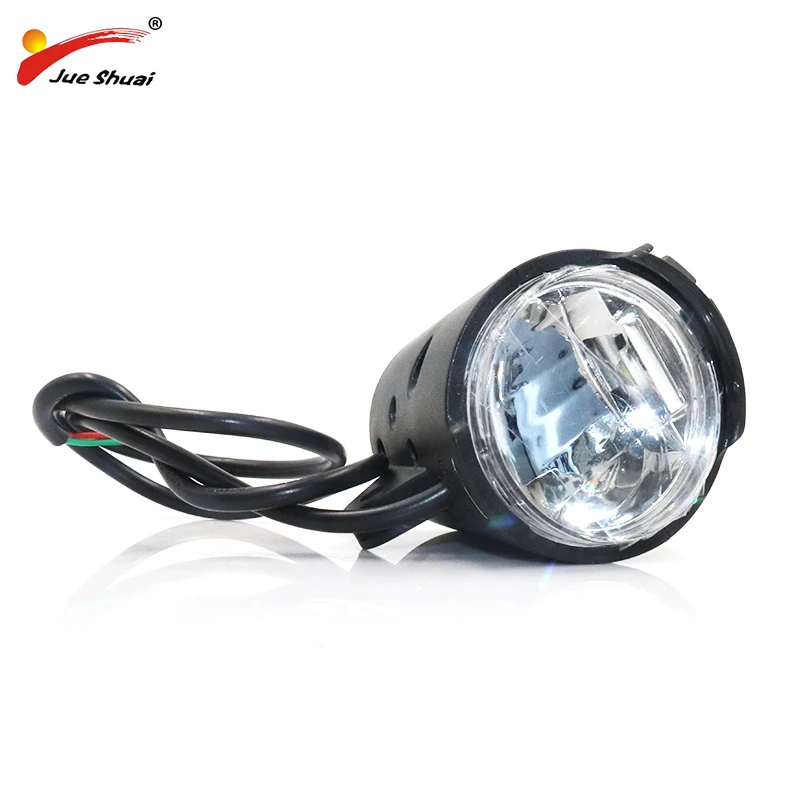 JS Electric Bicycle Light LED Headlight With Horn Waterproof MTB E bike