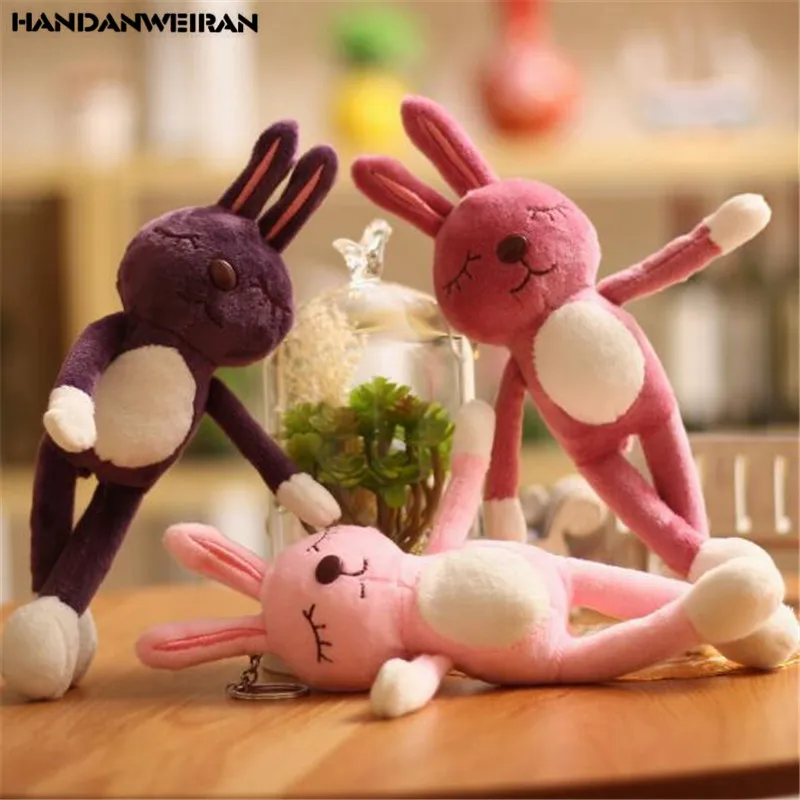 

HANDANWEIRAN 1PCS Korean Version Of The Long-legged Rabbit Plush Toy Pendant Creative Stuffed Toys Company Activities Gift 22CM