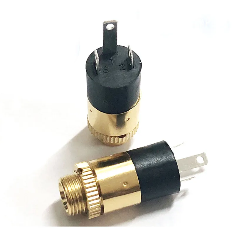 

New 10PCS 3.5mm Female Headphone Stereo Jack Gold Plated Panel Mount Connector DOM668