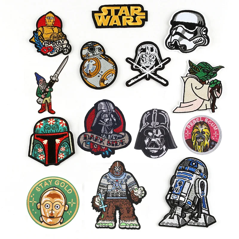 

Star Wars Patch Embroidered DIY Patches Iron-on Clothes Jacket Stripe Applique Fabric Badges